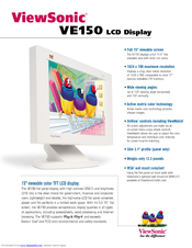 Viewsonic ViewPanel VE150 Specifications