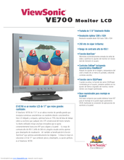 Viewsonic ViewPanel VE700 Especificaciones