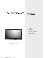Viewsonic VPW5500 User Manual