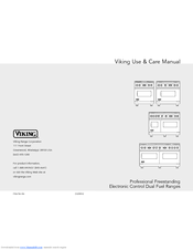 Viking Professional Custom VDSC5488BSS Use & Care Manual