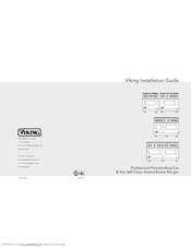 Viking Professional Custom VGSC5486G Installation Manual