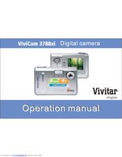 Vivitar Vivicam 3788xi Operation Manual