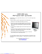 Vizio HDX20L Quick Setup Manual