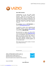 Vizio VP503 User Manual