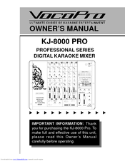 VocoPro KJM-8000 PRO Owner's Manual
