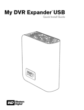 Western Digital WDH1S5000 - My DVR Expander 500 GB External Hard Drive Quick Install Manual