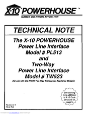 X10 Powerhouse PL513 Technical Note