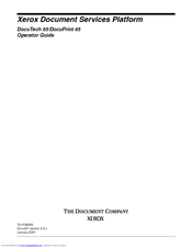 Xerox DocuPrint 65 Operator's Manual