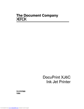 Xerox DocuPrint XJ6C User Manual
