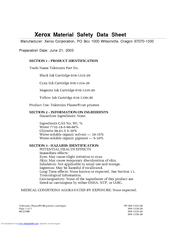 Xerox Phaser 140 Material Safety Data Sheet