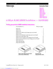 Xerox Phaser II DX Instruction Sheet