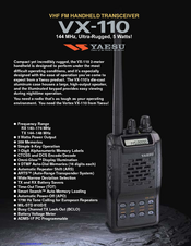 Yaesu VX-110 Specifications