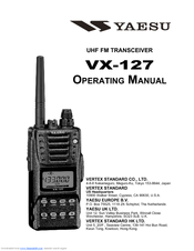 Yaesu VX-127 Operating Manual