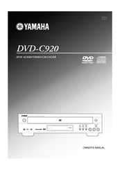 Yamaha DVD-C920 Owner's Manual