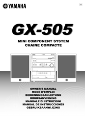 Yamaha GX-505RDS Owner's Manual
