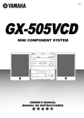Yamaha GX-505VCD Owner's Manual