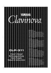 Yamaha Clavinova CLP-311 Owner's Manual