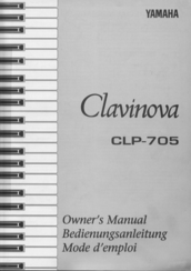 Yamaha Clavinova CLP-705 Owner's Manual