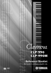 Yamaha Clavinova CLP-990 Reference Booklet