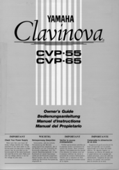 Yamaha Clavinova CVP-65 Owner's Manual