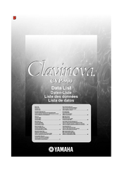 Yamaha Clavinova CVP-900 Data List