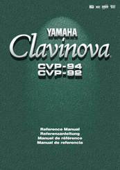 Yamaha Clavinova CVP-94 Reference Manual