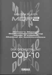 Yamaha DOU-10/MDP2 Owner's Manual