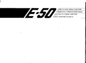 Yamaha Electone E-50 User Manual