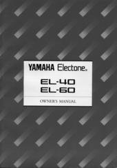 Yamaha Electone EL-40 Owner's Manual