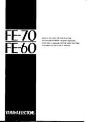 Yamaha Electone FE-70 User Manual