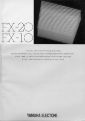 Yamaha Electone FX-20 User Manual