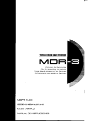 Yamaha MDR-3 User Manual