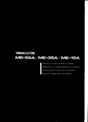 Yamaha Electone ME-15A User Manual