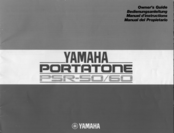 Yamaha PortaTone PSR-60 Owner's Manual