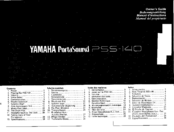 Yamaha Portatone PSS-140 Owner's Manual