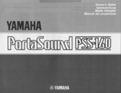 Yamaha PortaSound PSS-160 Owner's Manual