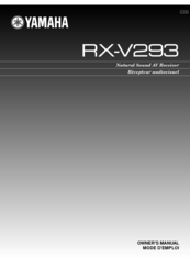 Yamaha RX-V293 Owner's Manual