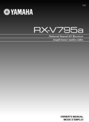 Yamaha RX-V795a Owner's Manual