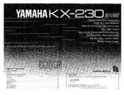 Yamaha KX-230 Owner's Manual