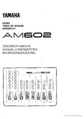 Yamaha AM602 Operation Manual