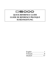 Yamaha D5000 Quick Reference Manual