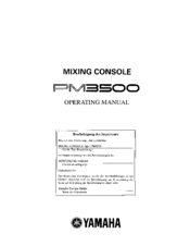 Yamaha PM3500 Operating Manual
