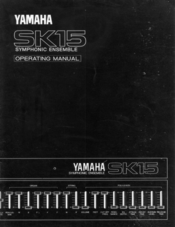 Yamaha SK-15 Operating Manual