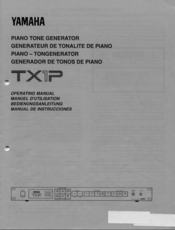 Yamaha TX1P Operating Manual