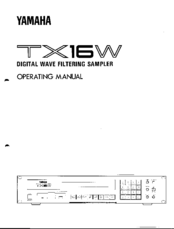 Yamaha TX16W Operating Manual