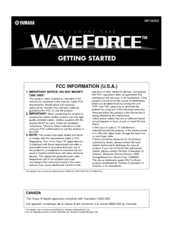 Yamaha WaveForce WF192XG Getting Started