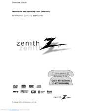 Zenith DVR413 Installation And Operating Manual