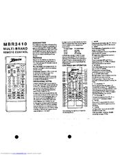 Zenith MBR3410 User Manual