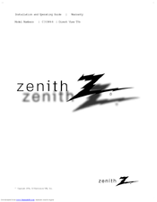 Zenith C30W46 Installation And Operating Manual, Warranty