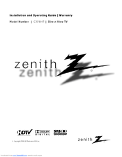 Zenith C30W47 Installation And Operating Manual, Warranty